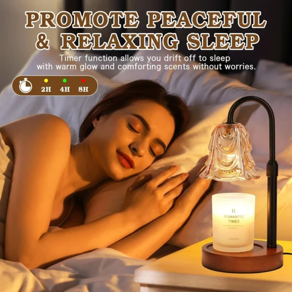 NOYAFA Candle Warmer Lamp, Dimmable Adjustable Height Lamp with Timer