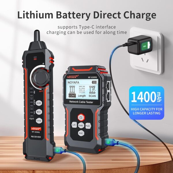 NOYAFA NF-8209S Advanced Network Cable Tester, PoE & NCV Detection