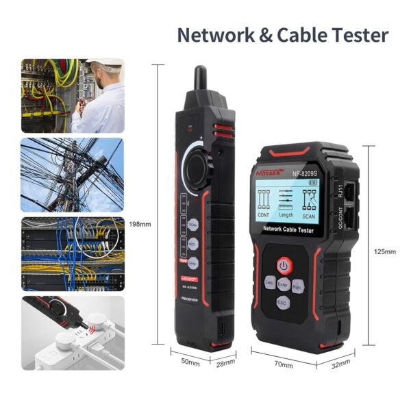 NOYAFA NF-8209S Advanced Network Cable Tester, PoE & NCV Detection