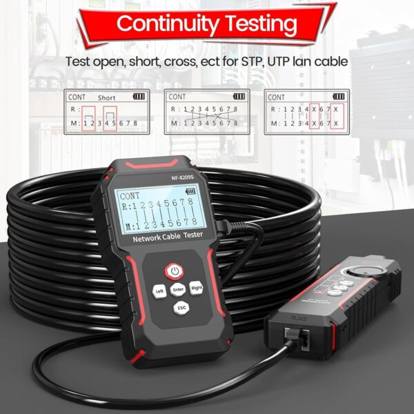 NOYAFA NF-8209S Advanced Network Cable Tester, PoE & NCV Detection