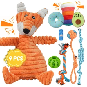 NOYAFA Dog Toys for Small Dogs,9 Pack Puppy Toys for Teething and Training